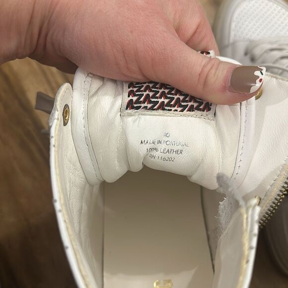 Zadig and Voltaire High Flash White Hightop Sneakers Size 9.5 NWOT - Picture 8 of 9